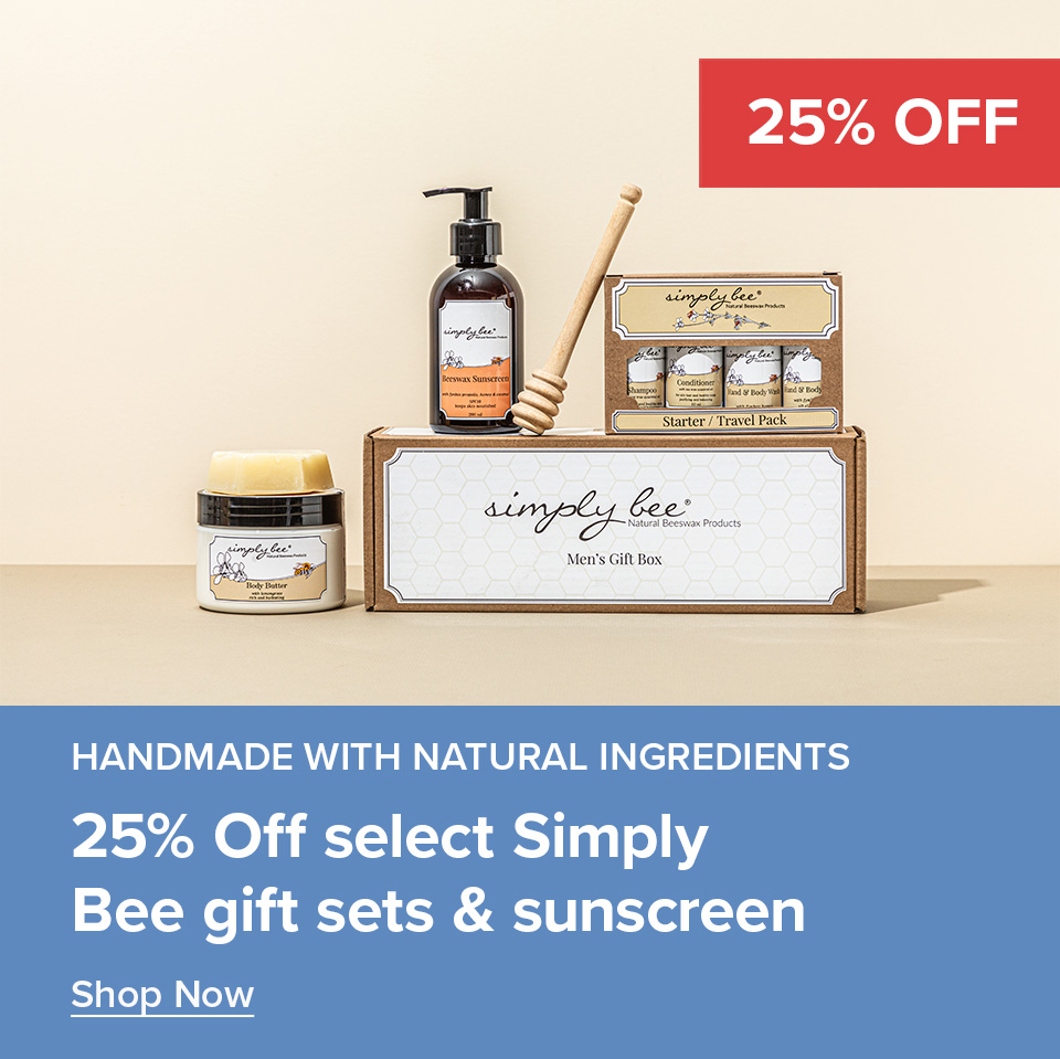 25% Off Select Simply Bee Gift Sets & Sunscreen