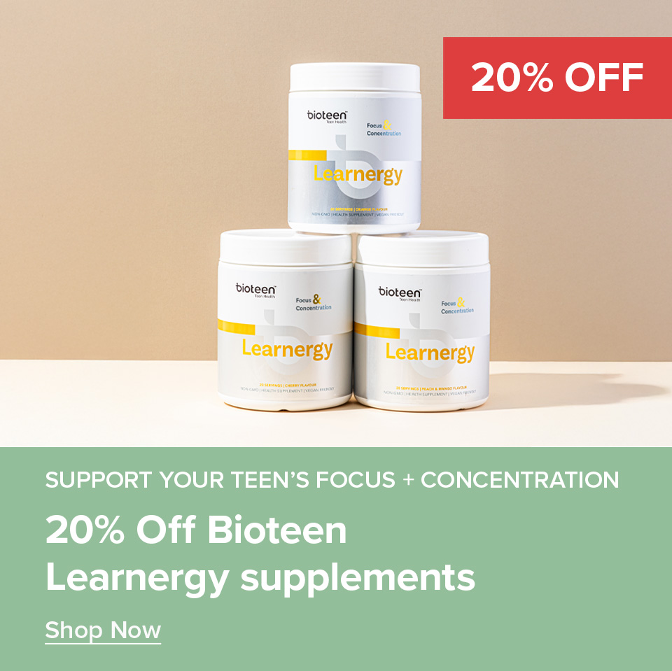 20% Off Bioteen Learnergy Supplement Range