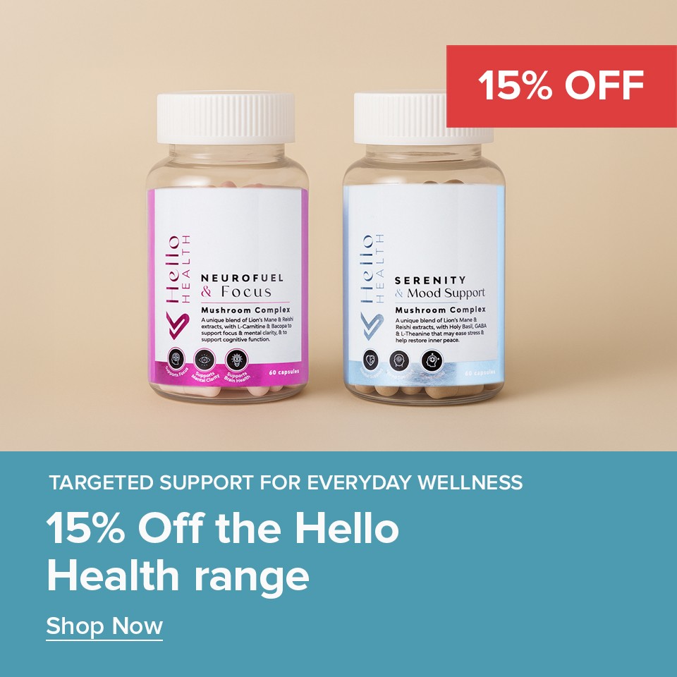 15% Off Select Hello Health Range