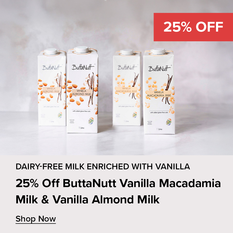 25% Off ButtaNutt Vanilla Macadamia & Vanilla Almond Milk