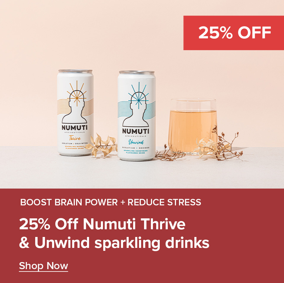 25% Off Numuti Thrive & Unwind Sparkling Drink