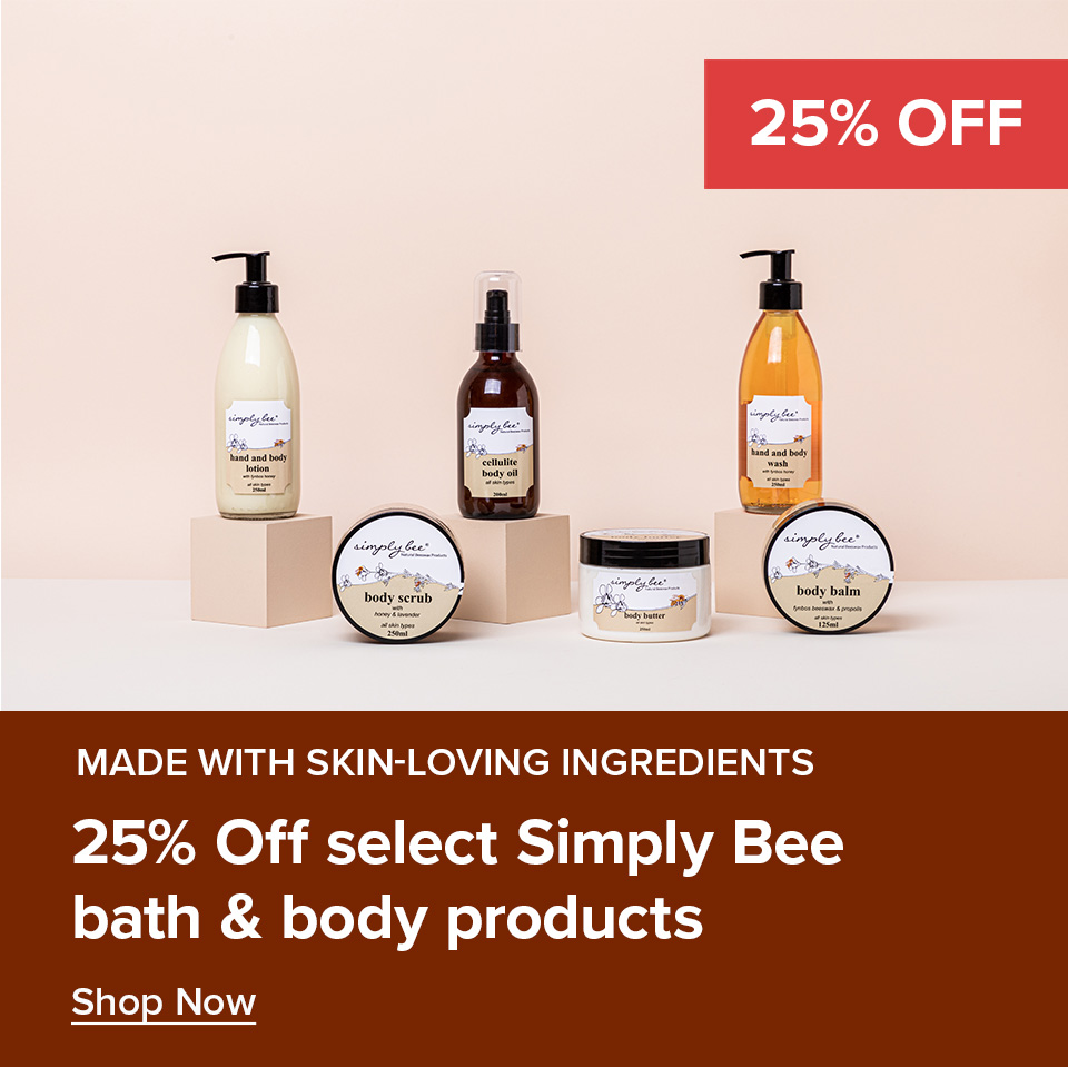 25% Off Selected Simply Bee Bath & Body Products