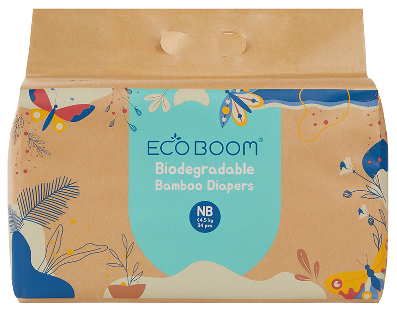Buy Eco Boom Bamboo Diapers - New Born - 34 pack Online | Faithful to ...