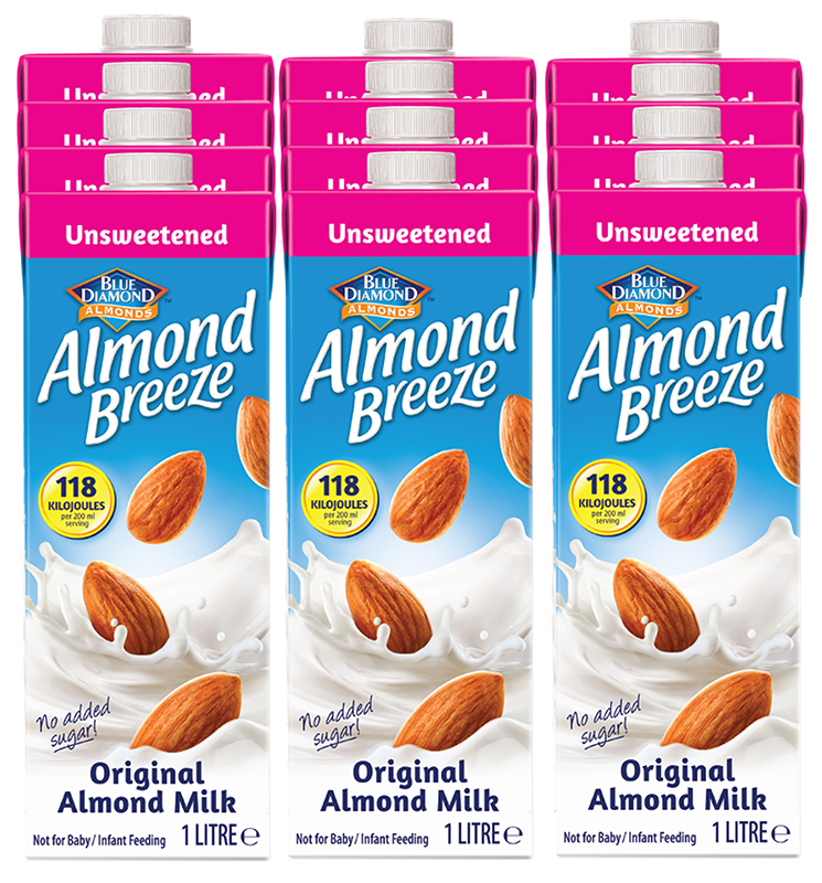 Blue Diamond Almond Breeze Almond Milk Unsweetened Original Blue