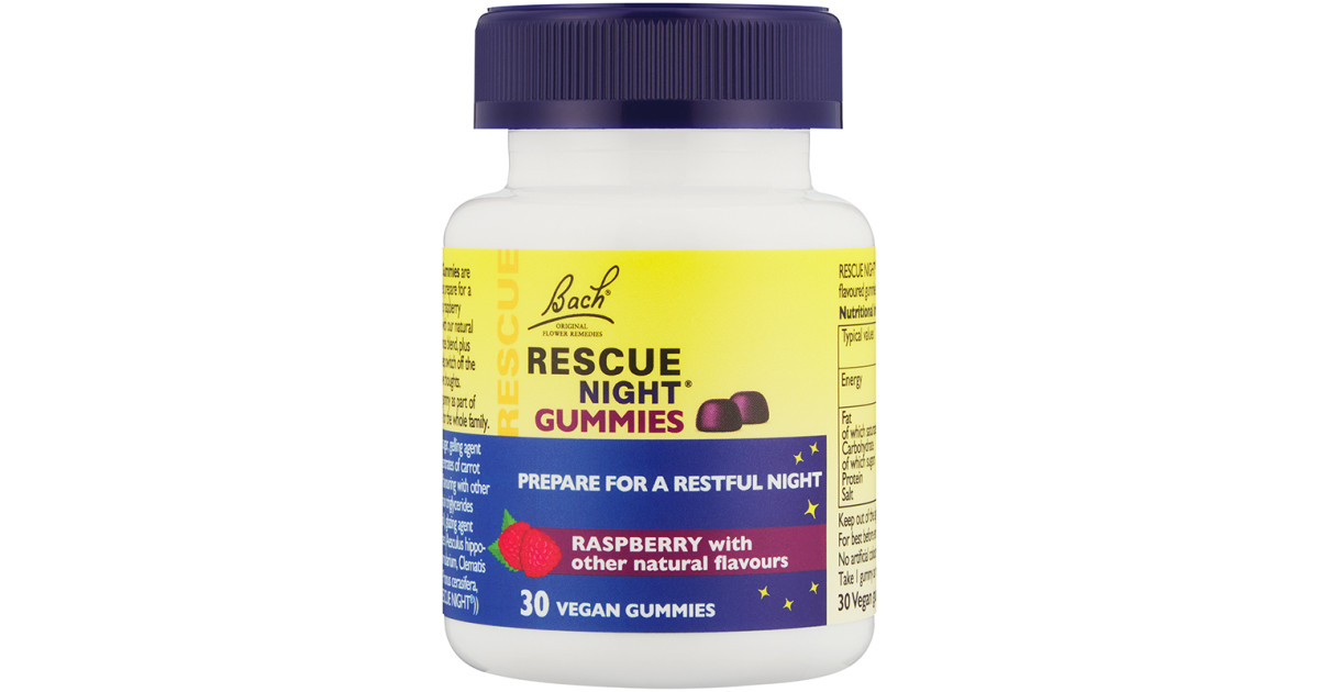 Blue Raspberry Rescue Buy Bach Rescue Gummies - Raspberry Night Online | Faithful to Nature