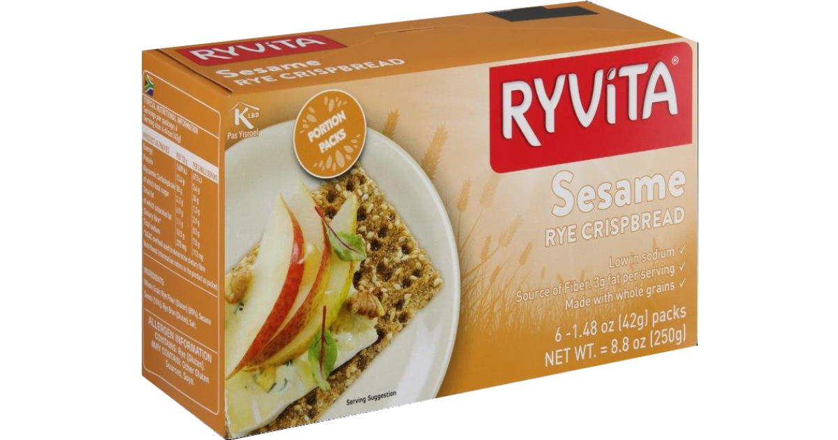 Gluten Free? Ryvita Sesame Rye Crispbread (250g) - Pack Of 2 - View #13