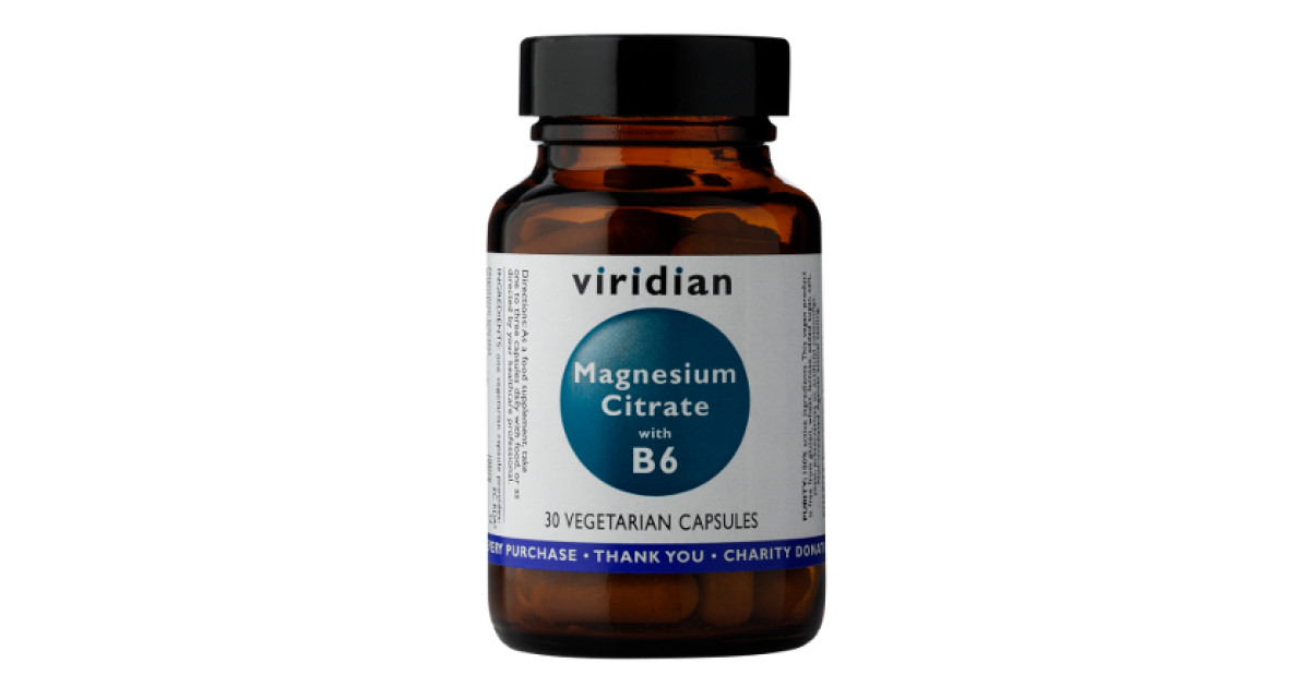Buy Viridian Magnesium Citrate with B6, 30 Capsules Online Faithful