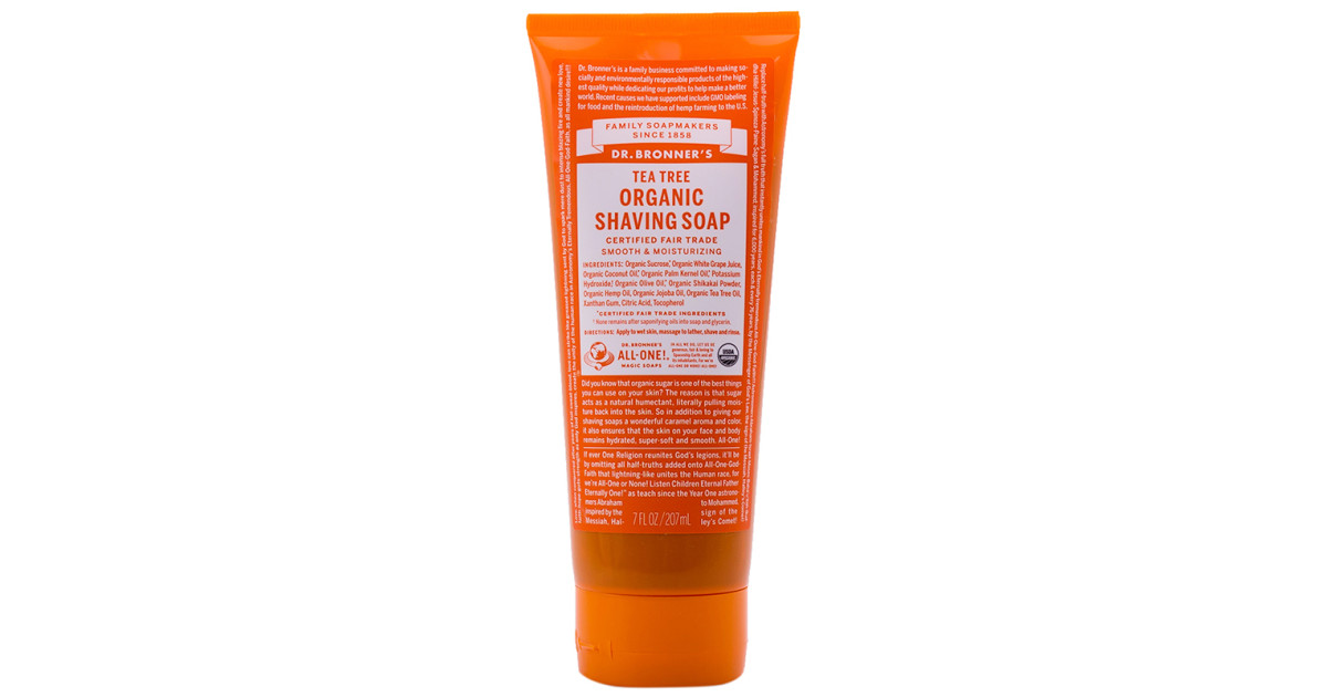 Buy Dr. Bronner's Tea Tree Shaving Soap Online Faithful to Nature