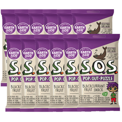 Earth & Co S.O.S. Pop-Out-Puzzle Fruit Snack - Blackcurrant x 12
