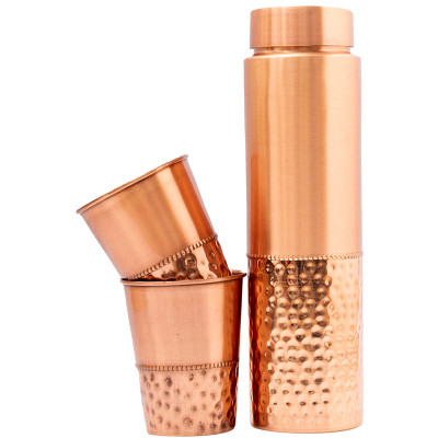Just Copper Two Tone Copper Bottle and Cup Gift Set 