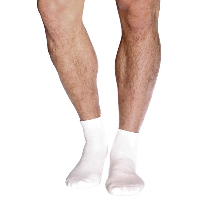 Boody Active Men's Sport Ankle Socks - White