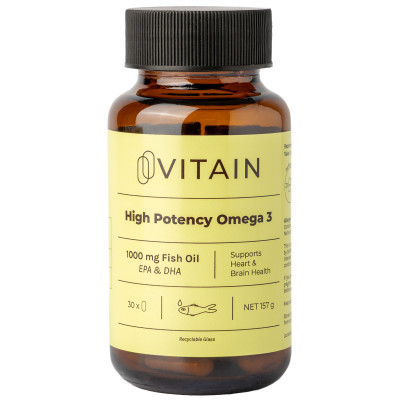 Vitain High Potency Omega 3 Fish Oil Capsules