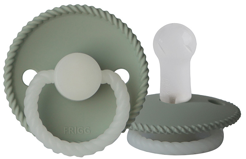 Buy FRIGG Silicone Glow In The Dark Moon Pacifier Size 2 Sage Online