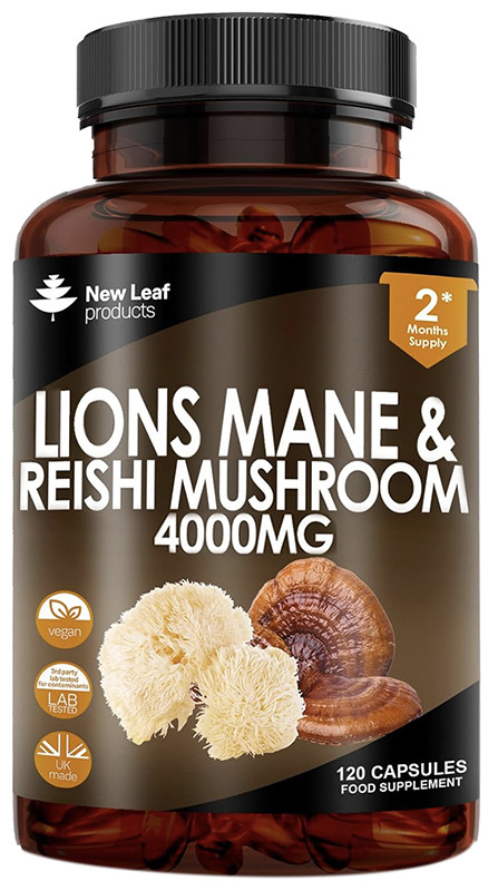 Complexe De Champignons Nootropiques (Lion's Mane, Reishi, Cordyceps) - 1330 Mg, Capsules, Neuf