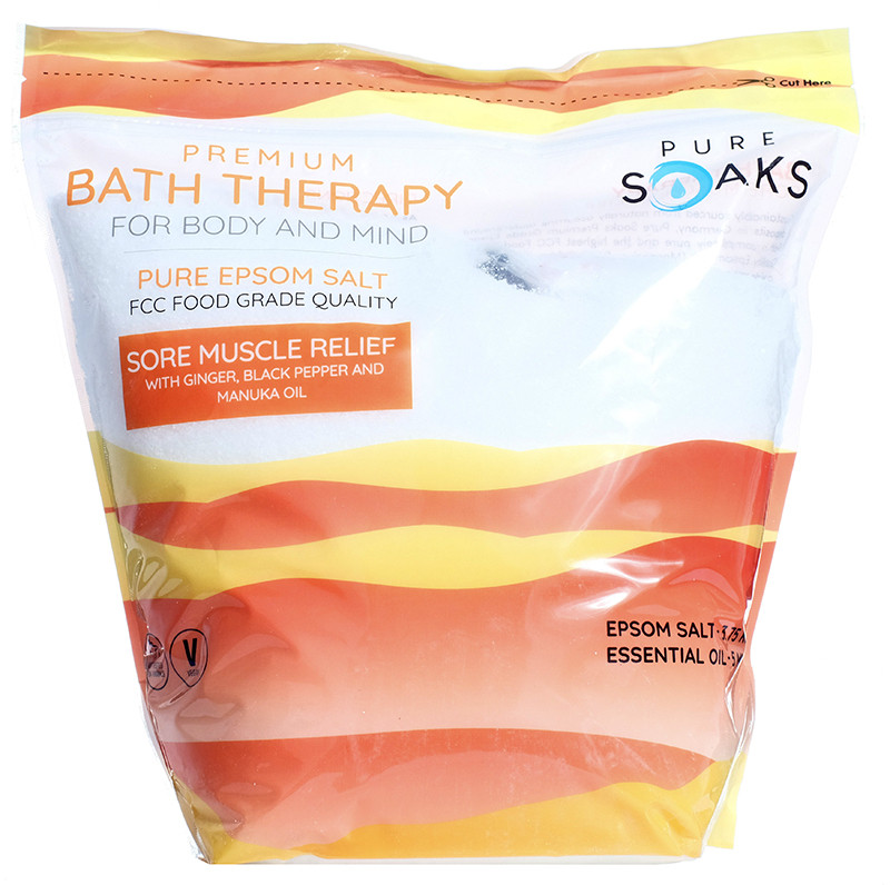 Buy Pure Soaks Bath Therapy Salts Sore Muscle Relief 3 75kg Online