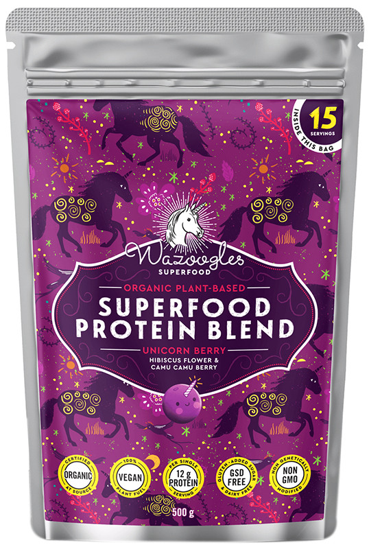 Buy Wazoogles Unicorn Berry Superfoods Protein Shake , 500g Online