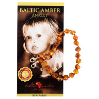 Baltic Amber Anklet - Cognac