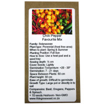 6 Degrees East Heirloom Veg Seeds - Chilli - Favourite Mix