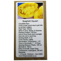 6 Degrees East Heirloom Veg Seeds - Pumpkin - Spaghetti Squash