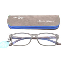offugo James Blue Block Reading Glasses Grey +3.00