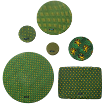 Greenie Food Cover Shweshwe - Green 6 Pack