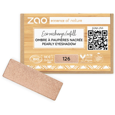 Zao Refill Lidschatten 133 Goldy – Nachfüllbarer Rechteckiger Eyeshadow In Edlem Goldton
