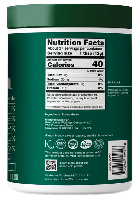 Buy Great Lakes Beef Gelatin Online Faithful to Nature