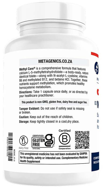 Metagenics Methylated B-Complex - With Active B12, B6, Folate & Betaine For Energy - 90 Capsules