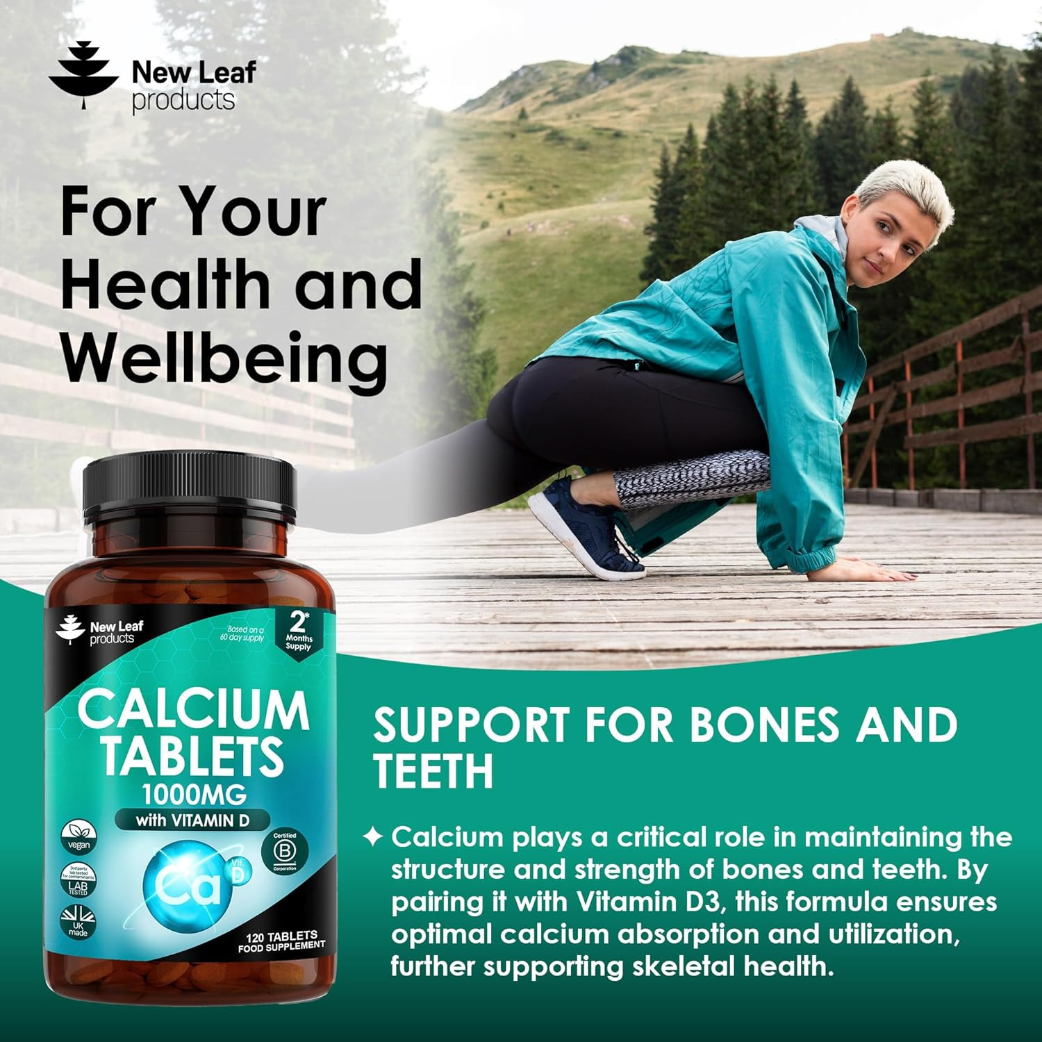 Buy New Leaf Calcium & D3 Tablets Online | Faithful to Nature