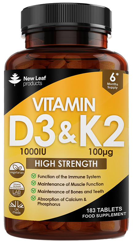 Buy New Leaf D3 & K2 - 183 Tablets Online | Faithful to Nature