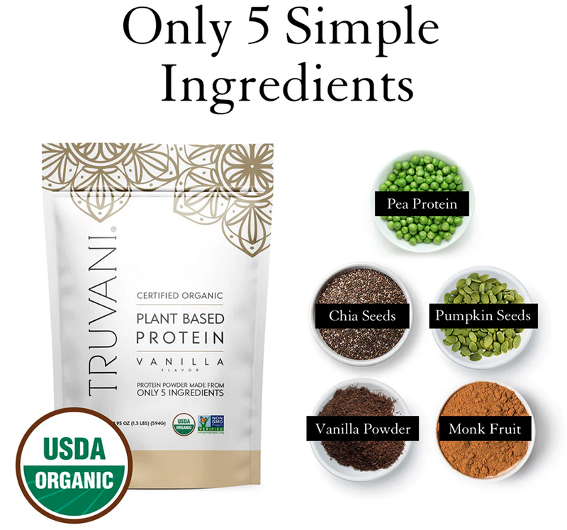 Buy Truvani Organic Vanilla Plant Protein Powder Online Faithful to