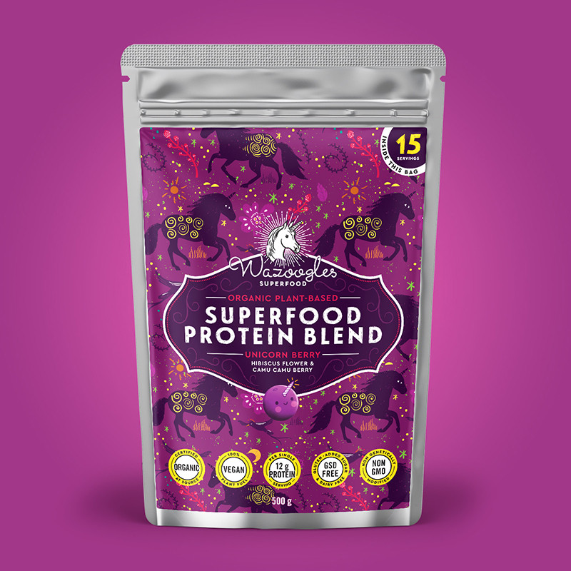 Buy Wazoogles Unicorn Berry Superfoods Protein Shake , 500g Online